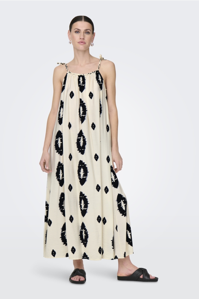 ONLELANOR SL BRAID ANKEL DRESS WVN 15349697 Cloud Dancer